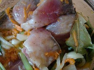 рыба кусками