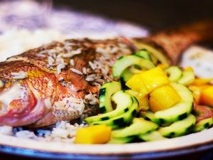 рыба с овощами