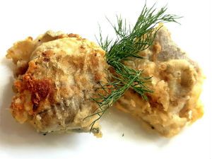 куски рыбы с укропом