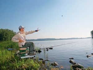 Заброс прикормки рогаткой
